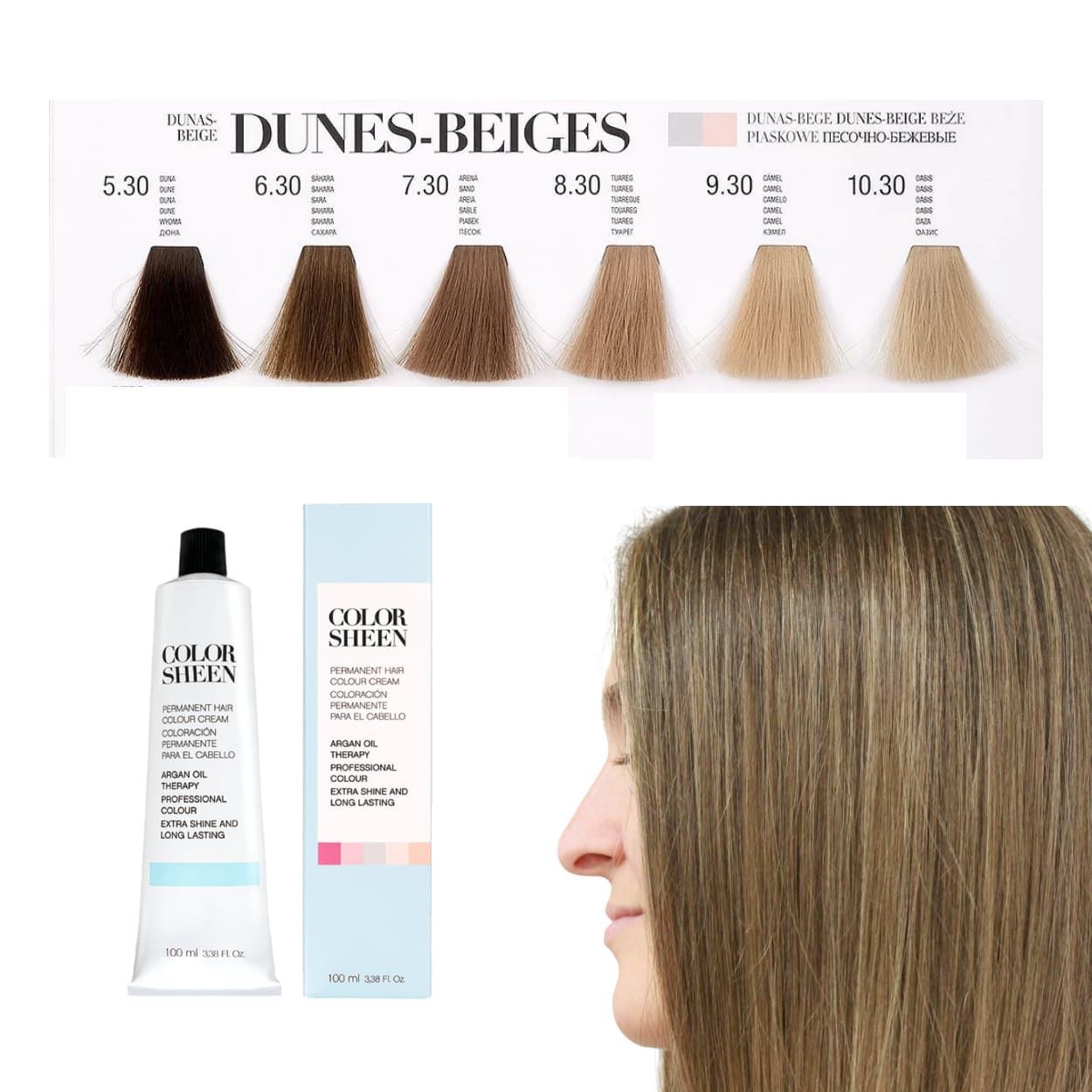 Tinte Permanente para el pelo con Argan "Color Sheen" 100ml : Beiges | Kosswell - Imagen 4