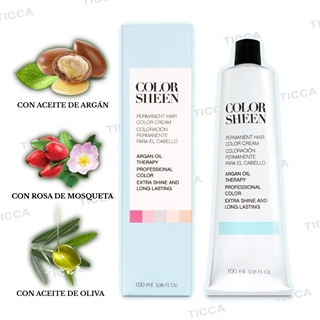 Tinte Permanente para el pelo con Argan "Color Sheen" 100ml : Cenizas | Kosswell - Imagen 2