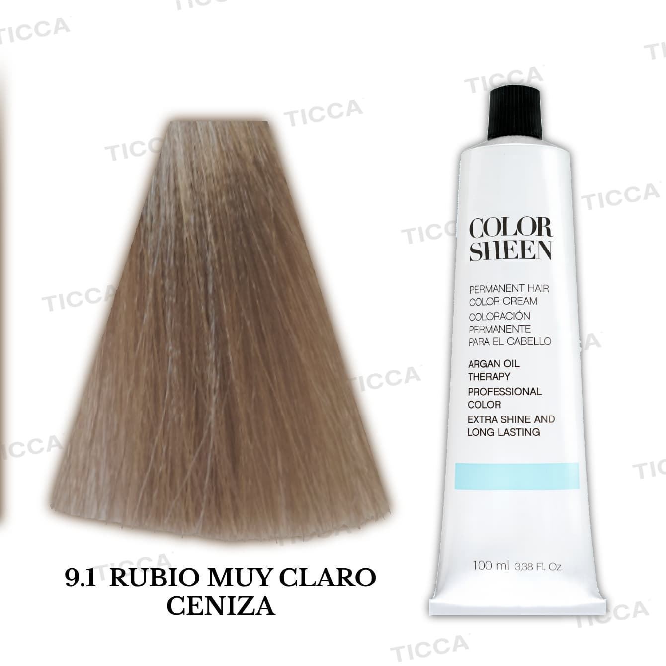 Tinte Permanente para el pelo con Argan "Color Sheen" 100ml : Cenizas | Kosswell - Imagen 4
