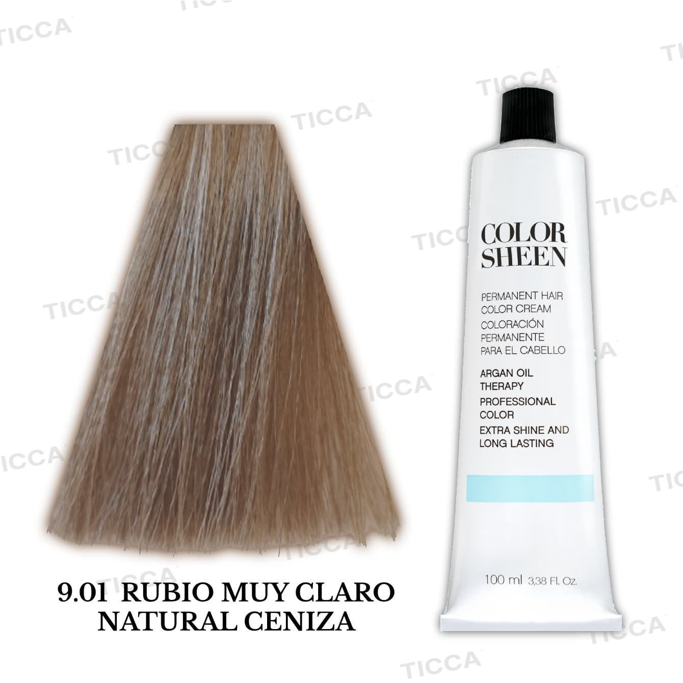 Tinte Permanente para el pelo con Argan "Color Sheen" 100ml : Cenizas | Kosswell - Imagen 5