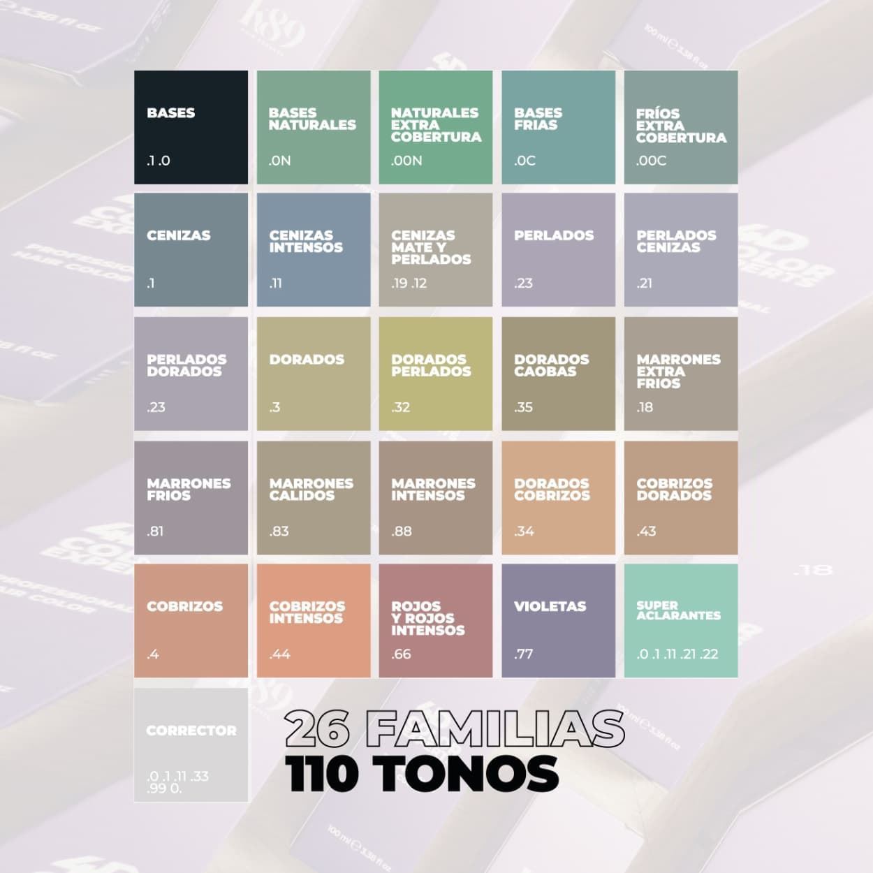 Tinte Profesional 4D Color Experts: Bases 1.1 a 4.0 100ml | K89 - Imagen 4