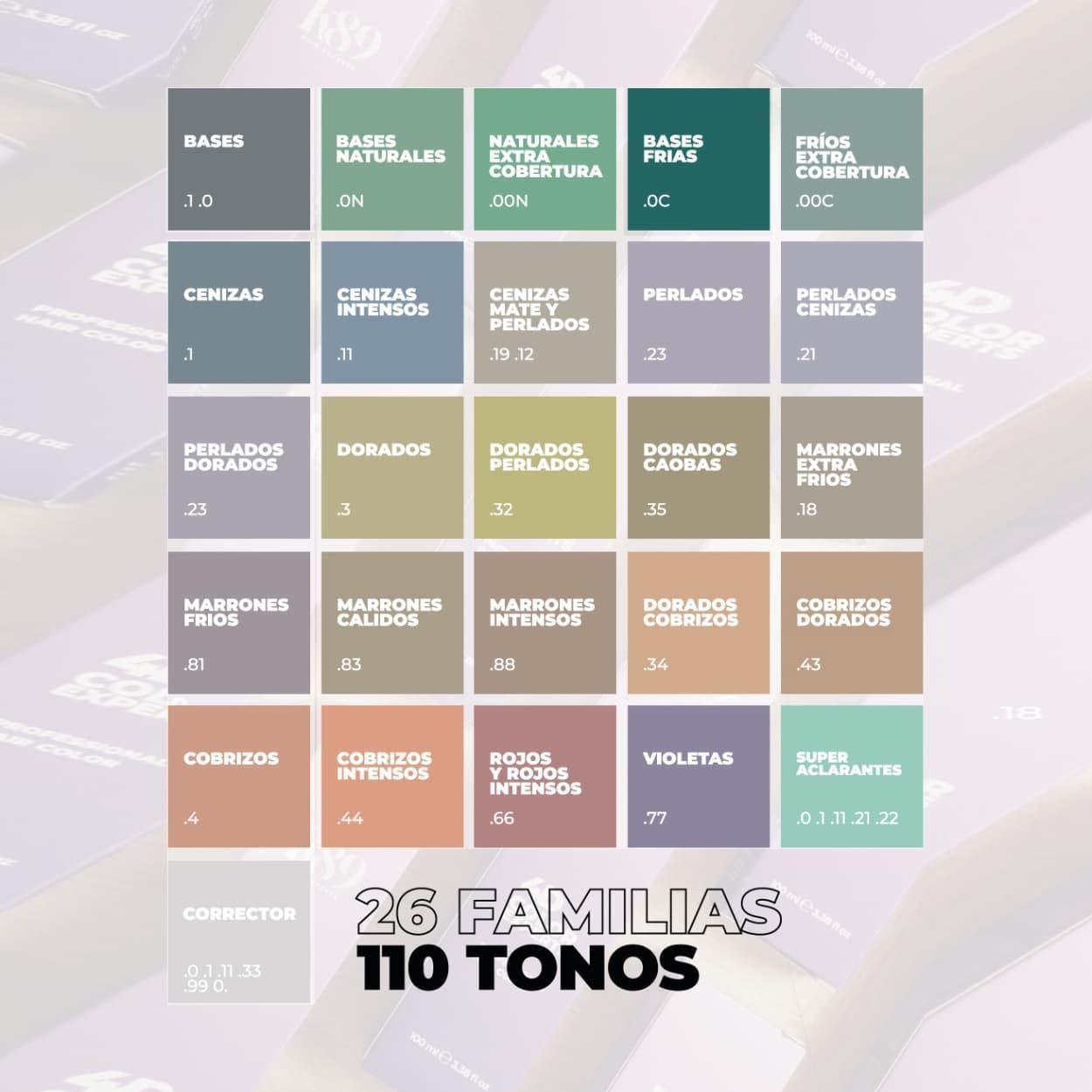 Tinte Profesional 4D Color Experts: Bases Frias .0C 100ml | K89 - Imagen 6