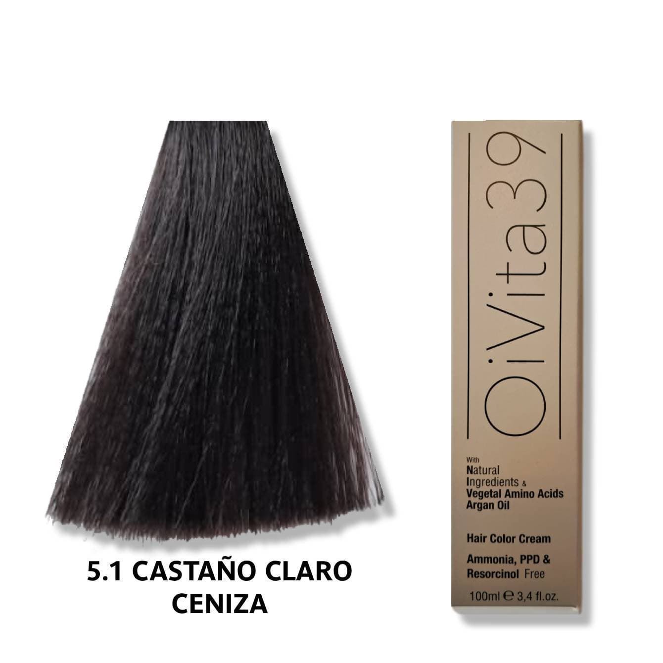 Tinte Sin Amoniaco, PPD ni Resorcinol: Cenizas 100ml | OIVITA39 - Imagen 5