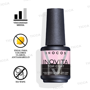 TOP COAT PERMANENTE ANTIAMARILLO "INOVITA " 15ml | INOCOS - Imagen 1