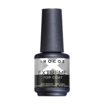 Top Coat Semipermanente Antiarañazos Extreme 15ml - Con Goma | Inocos - Imagen 1