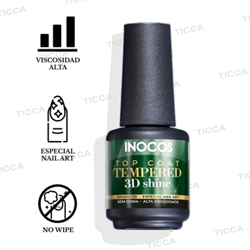 TOP COAT  "TEMPERED 3D " 15ml | INOCOS - Imagen 1