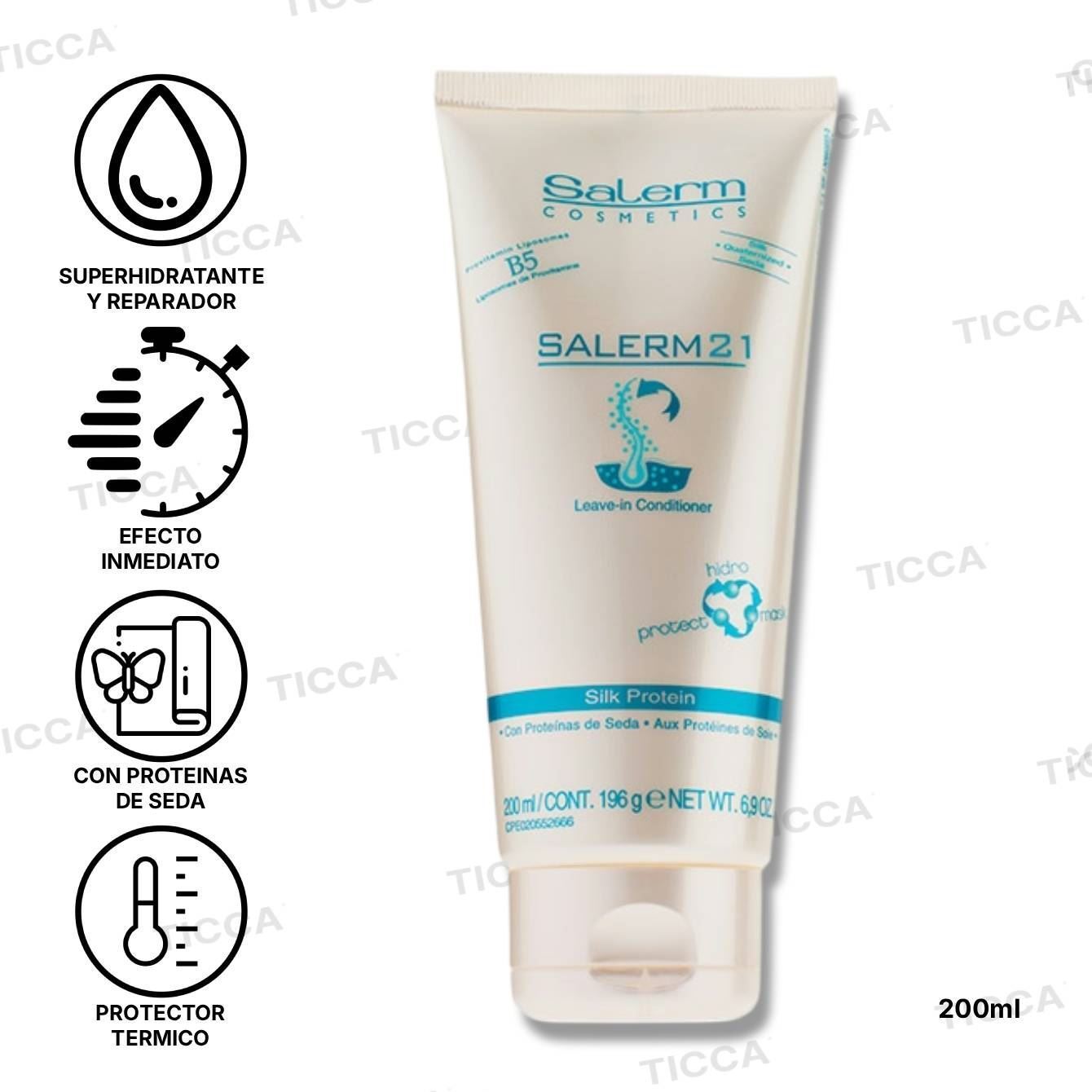 Tratamiento Acondicionador sin aclarado Salerm 21 para cabello dañado | SALERM - Imagen 2