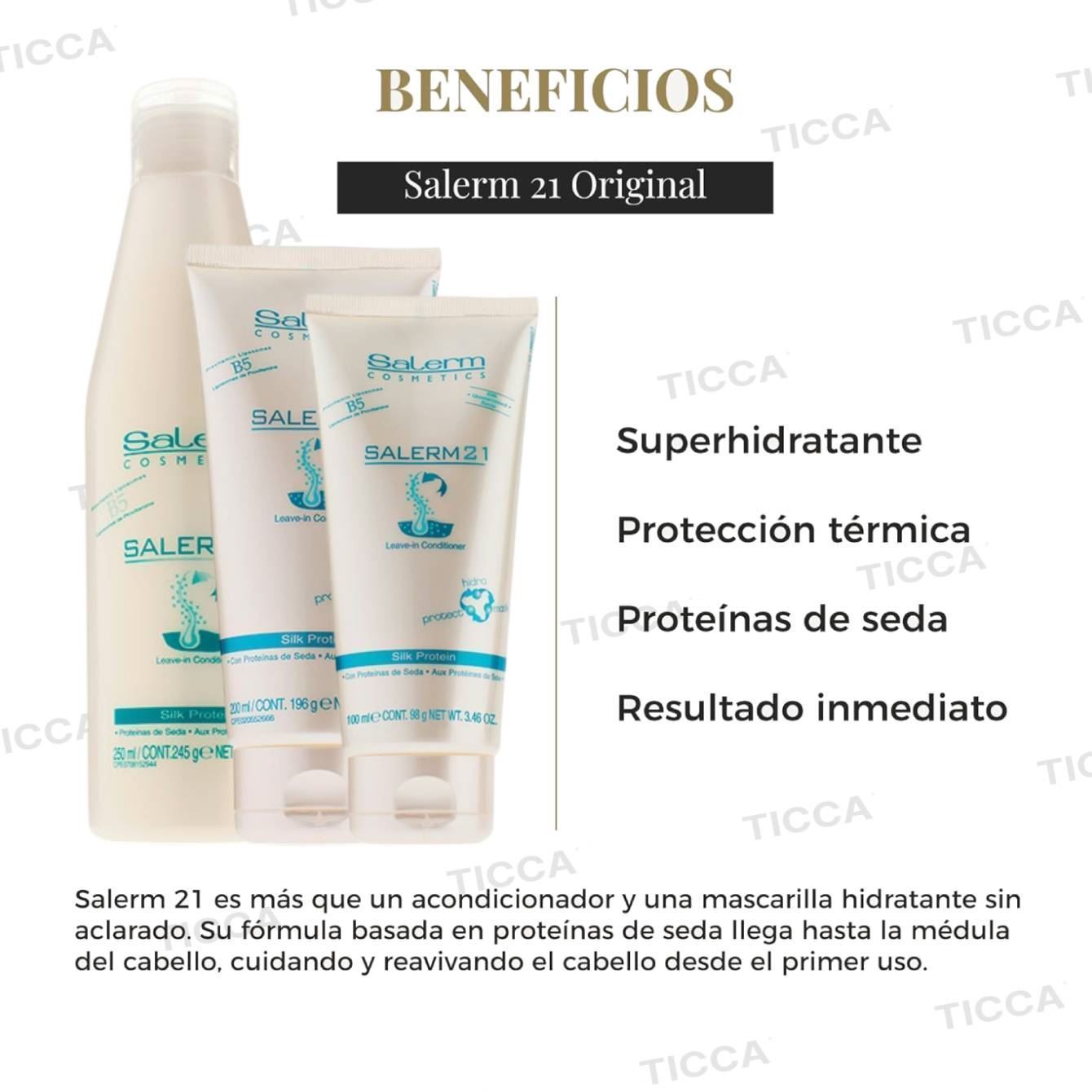 Tratamiento Acondicionador sin aclarado Salerm 21 para cabello dañado | SALERM - Imagen 4