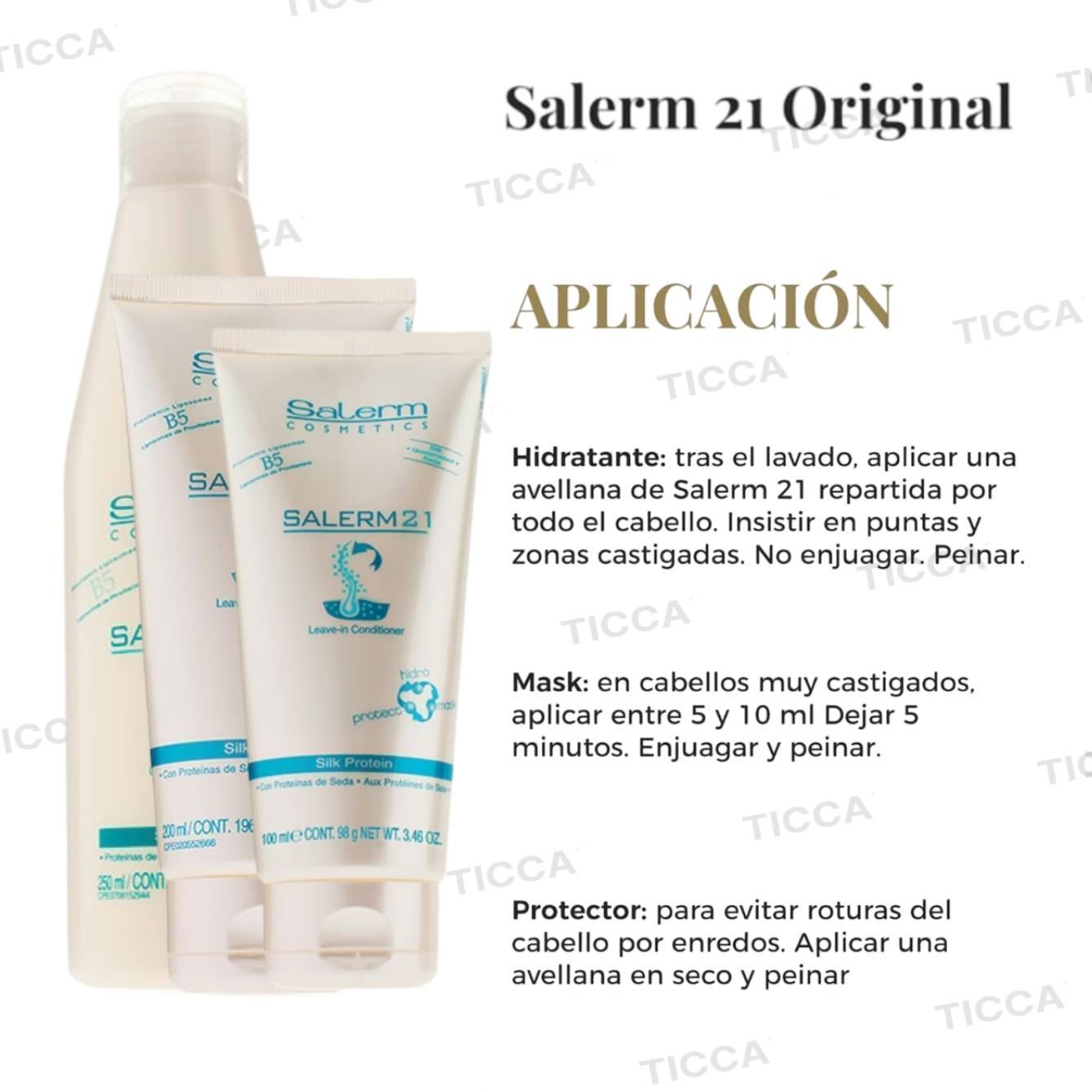 Tratamiento Acondicionador sin aclarado Salerm 21 para cabello dañado | SALERM - Imagen 5