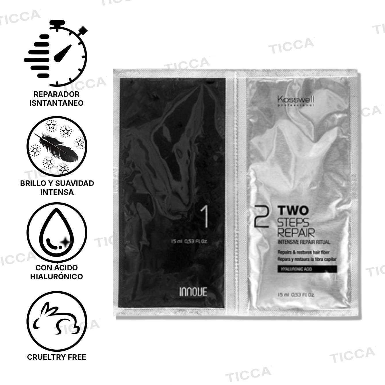 Two Steps Repair - Tratamiento Flash Reparador Monodosis | KOSSWELL - Imagen 1